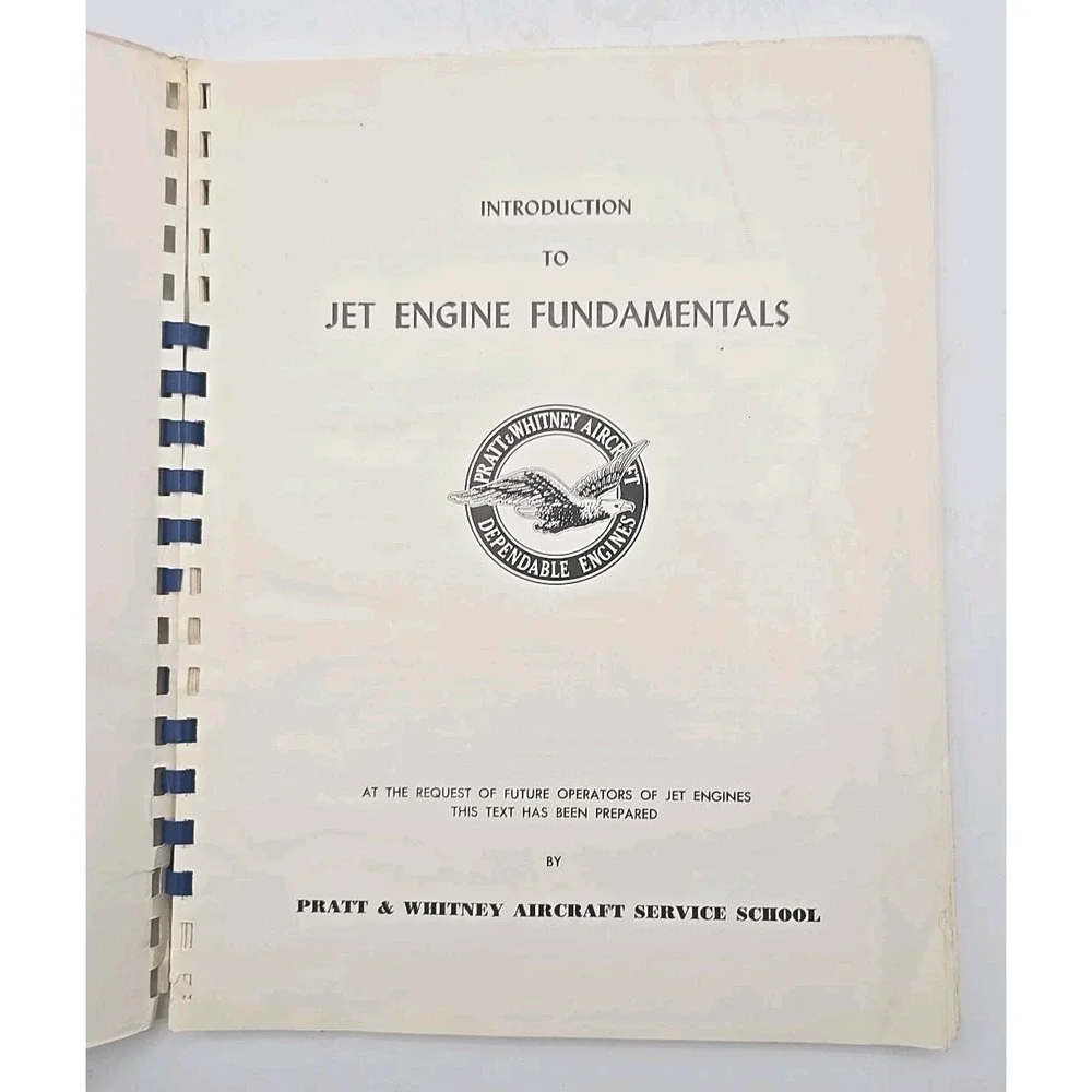 1958 JET ENGINE FUNDAMENTALS Pratt &‎ Whitney Intro to Jet Engines *Spiral* M669